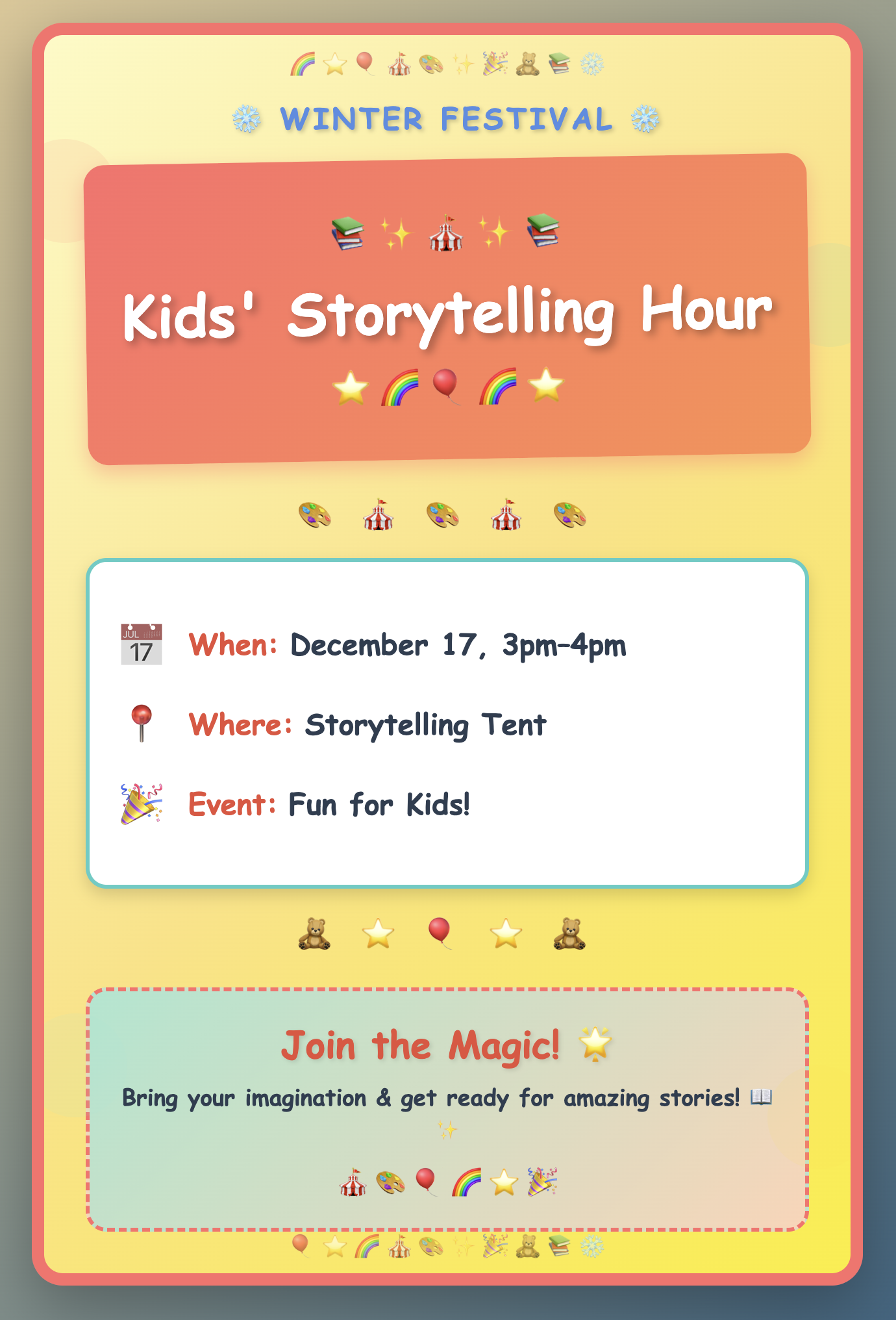 Kids Storytelling poster